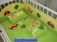 Chăn ga gối quây cũi đắp hình